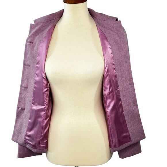 Pendleton Womens 2-Piece Lined Suit Blazer and Pants Sz 6P 100% Virgin Wool Pink - Picture 3 of 16